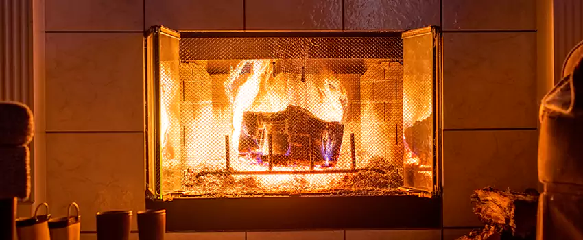Mendota Hearth Landscape Fireplace Installation in Palisades Park, New Jersey